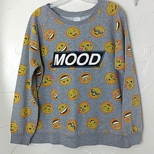 Y2K Smiley Face Graphic‎ Sweatshirt XL  Light Weight Pullover Cotton …